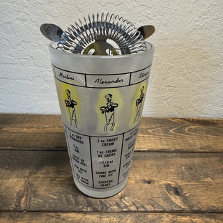 Vintage Federal Glass Cocktail Mixer Set RCD