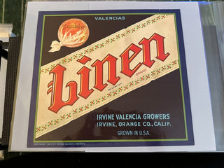 Linen Authentic Citrus Farm Crate Label EC051 MTS|100321