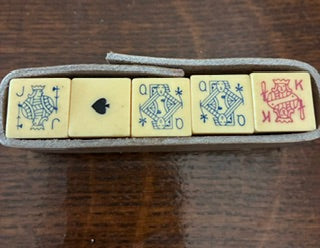 1920-1950s Ivory Bakelite Poker Dice