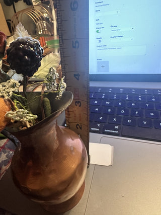 Antique pitcher hammered  copper #62 VV MTS|115677