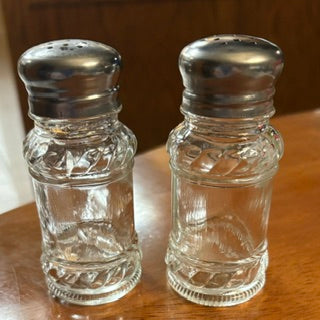 1930s Glass Salt/Pepper Shakers - pair