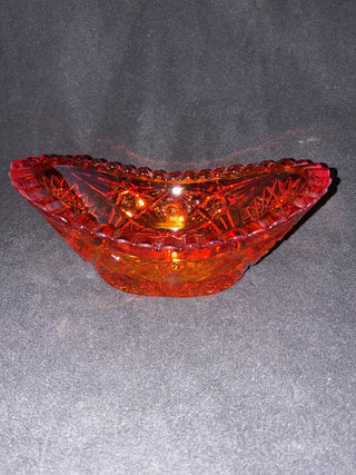 Vintage 7” by 4” amberina serving dish RCD