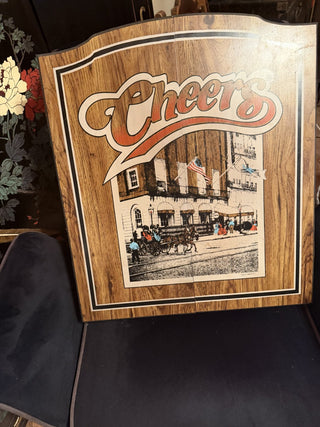 Vintage  1989 Cheers Dart Board Cabinet with six darts #47 VV MTS