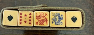 1940-1950s Butterscotch Bakelite Poker Dice