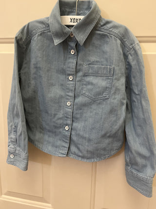 Cat & Jack Denim L/S Button Up Sz 4/5 - RSV|105969