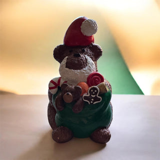 1992 Judy"Santa Bear" Signed Ceramic Figurine