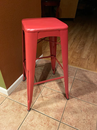 Red Metal 30" Stool ~MTS|111366
