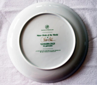 Water Birds of the World - Mandarin Duck 9" Porcelain Collector Plate 1981 #47 VV MTS|99436
