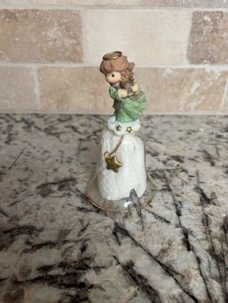 Vintage Precious Moments Musical Angel Bell Harp
