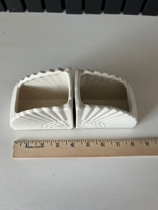 Vintage fan vase bookends RSV|105589