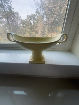 pedestal dish  made by Hyalyn Pottery in the United States