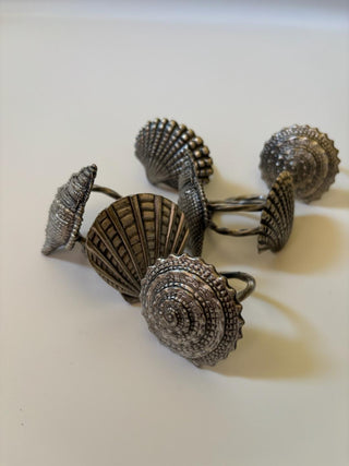 VTG 7-Beaulieu Vineyard pewter seashell napkin ring