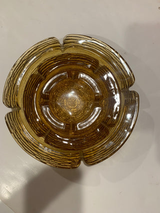 Vntg Amber Anchor Hocking Ashtray set/3|125377