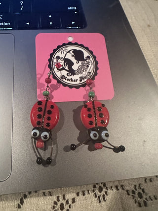 #62 VV Decorative lady bug earrings MTS|59632
