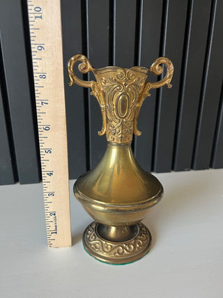 Vintage ornate brass vase RSV|100020