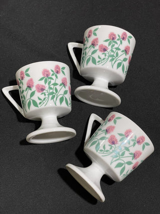 70's Vtg Footed Mug Red Clover, Each--SP MTS