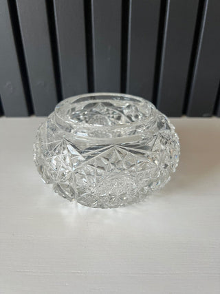 Vintage cut crystal rose bowl RSV