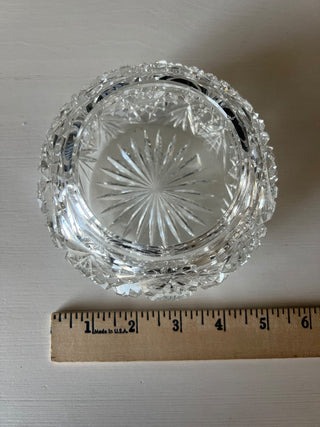 Vintage cut crystal rose bowl RSV