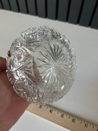 Vintage cut crystal rose bowl RSV