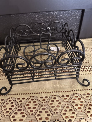 Vintage Black Metal Napkin Holder - RCD
