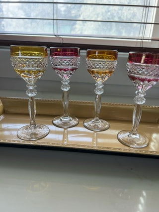 Set of 4 Riekes-crisa Williamsburg shoot glasses