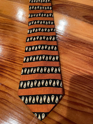 Perry Ellis Rust/Paisley Silk Tie -MTS|113759