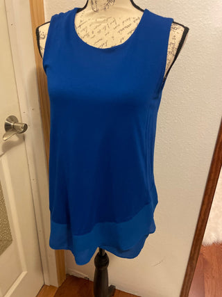 VINCE CAMUTO Blue Sleveles  Blouse, size  S-RSV