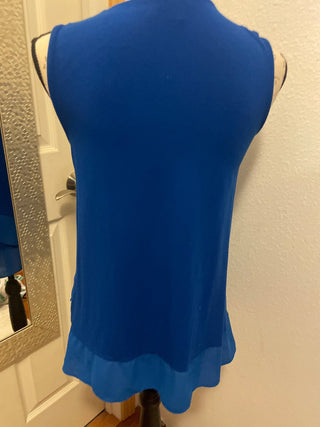 VINCE CAMUTO Blue Sleveles  Blouse, size  S-RSV