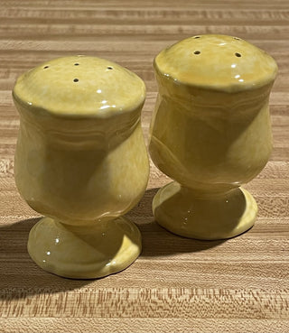 Vtg Mikasa Country Charm Cornsilk Salt & Pepper Set--SP RCD