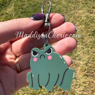 Grumpy Frog Keychain Bag Charm MTS