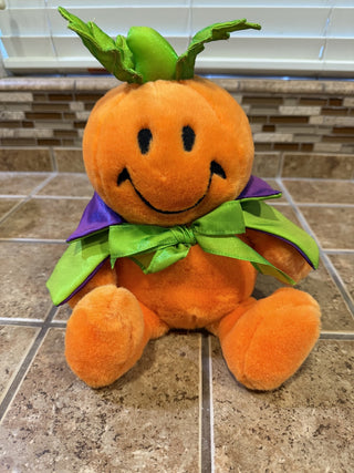 Vintage Dan Dee Halloween Animated Tickle Wiggle Smiley Face Halloween Pumpkin Plush RCD|113974