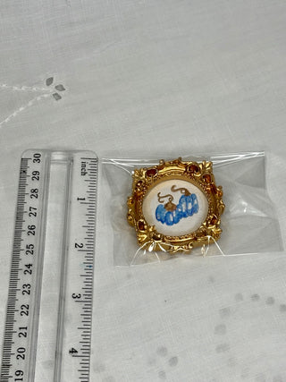 Original Watercolor Blue Pumpkins Mini RSV|107835