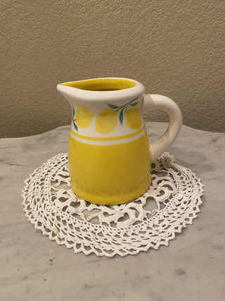 Vtg Terramoto ceramic pitcher "lemons"|50562