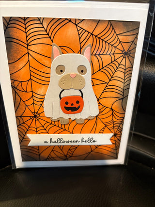 Halloween Card - "A Halloween hello" GF274 RCD|115350