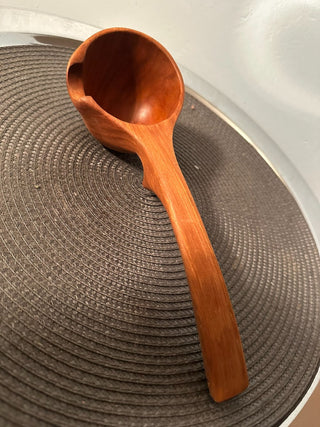 Hand Turned Cherrywood Ladle MTS