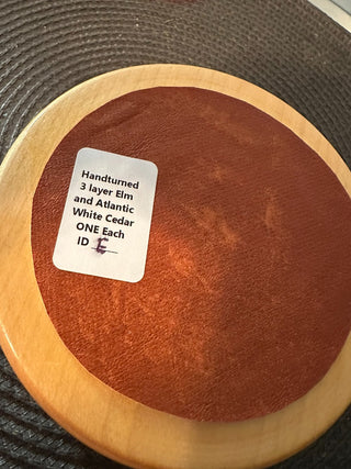 Hand Turned Bowl each E Atlantic White Cedar and Elm MTS|63865