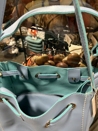 New Robin’s Egg Blue Purse Matching Makeup Bag RCD|122563