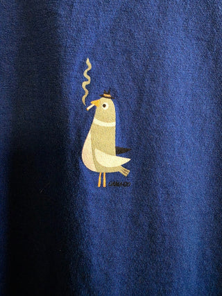MTS Vtg Gama Go Blue Tee w/Smoking Pigeon *XL*