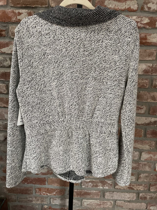 BNCI Blanc Noir Ruffle Sweater L RCD|55987