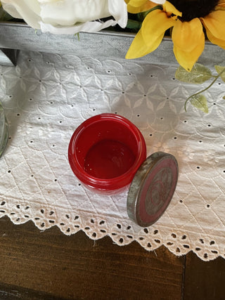 Vtg Avon Skin Sofener Jar - Red RCD|73765