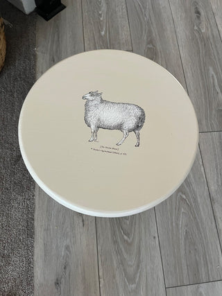 Stool with Sheep Transfer RCD