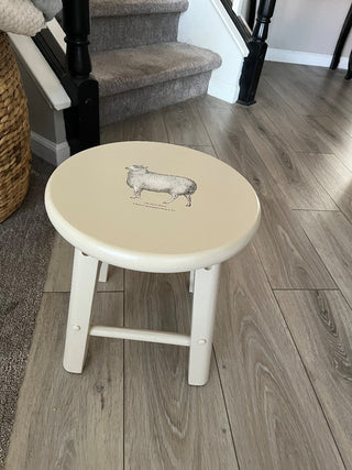 Stool with Sheep Transfer RCD