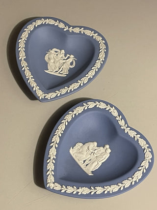 4.5" Vtg Blue Wedgewood Jasperware Heart Dish, Each--SP RCD