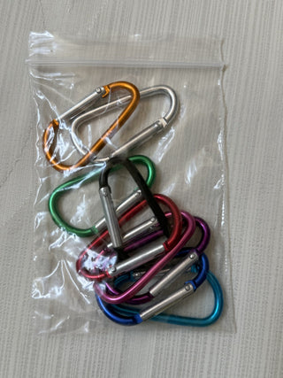 Mini Aluminum Keychain Carabineer Clips 9 pack Asst. Colors RCD