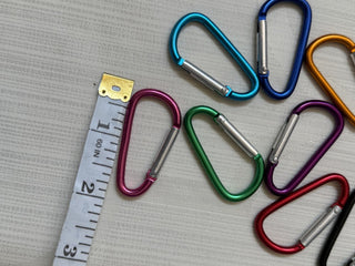 Mini Aluminum Keychain Carabineer Clips 9 pack Asst. Colors RCD