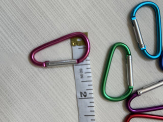 Mini Aluminum Keychain Carabineer Clips 9 pack Asst. Colors RCD