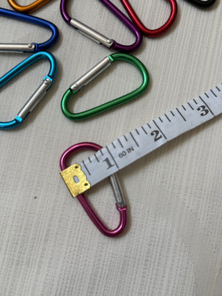 Mini Aluminum Keychain Carabineer Clips 9 pack Asst. Colors RCD