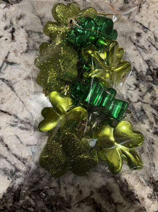 Package of Green Shamrock Hanging Ornaments RCD