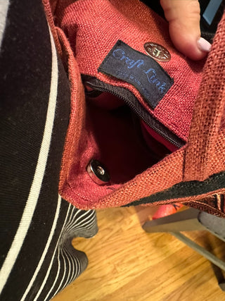 Handbag Hemp Black-Red MTS|86263