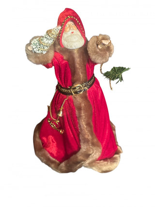 Santa Clause 13" Christmas Tree Topper Old World Santa #62 VV MTS|139094